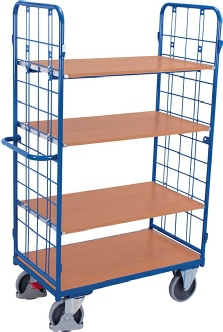 Etage rullevogn med 4 hylder