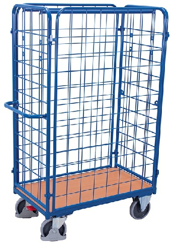 Pakkebur med hjul og 4 sider