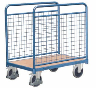 Trolley med 2 rørsider med gitter på langsiden Trolley med 2 rørsider med gitter på langsiden