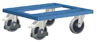 Trolley med ramme. til plastkasser