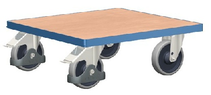 Trolley med tr�plade til 400 kg